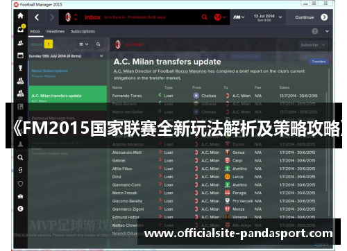 《FM2015国家联赛全新玩法解析及策略攻略》